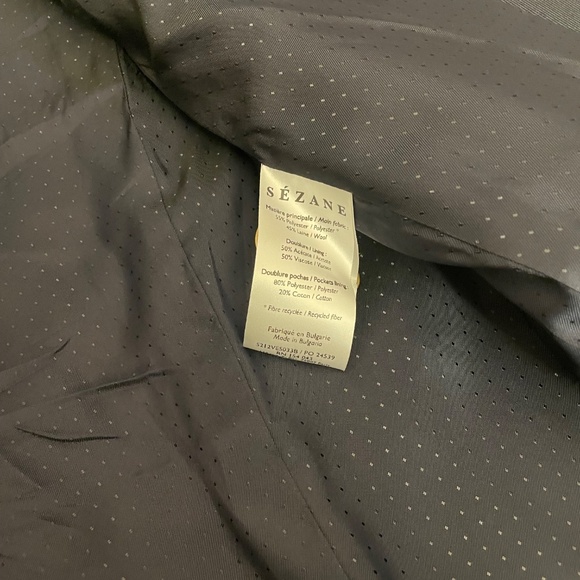 GUC- Sezane Michele Jacket Double Breasted Blazer Navy - Size 36 or 4 US - Picture 7 of 8